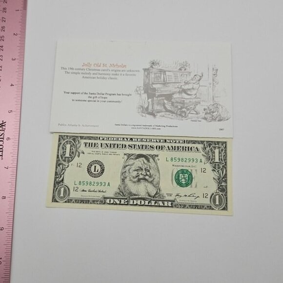 Publix Supermarket Christmas 2006 Santa One Dollar Note Uncirculated NOEL - Picture 16 of 16